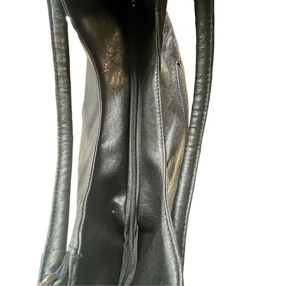 No Brand satchel bag* Black/ Gold￼/ sequence * Grained Bag NWT - Picture 10 of 11